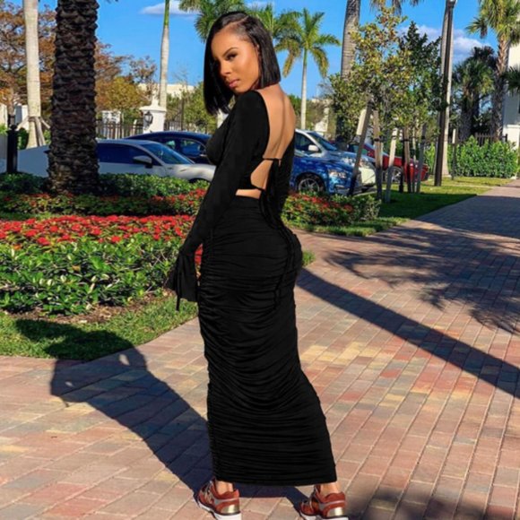 Sexy Long Sleeve Maxi Bodycon - Picture 4 of 5
